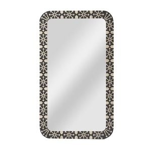 Belle Adina Bone Inlay Handcrafted Mirror 120x70cm - Grey/White