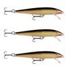 3x Rapala 11cm Original Floating Minnow Hard Body Fishing Lures - Gold