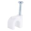 DETA 6mm White Round Cable Clips - 20 Pack - White