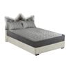 SOGA Home & Living Bundle – Grey Crown Tufted Pillow & Quilted Mattress Cover Set