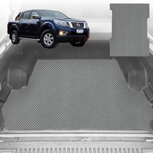 6D Diamond Ute Tub Mat for Nissan Navara King Cab (NP300-D23) 2015-Current (with Spray On Liner or No Liner) - Grey