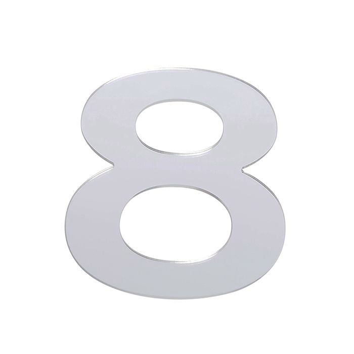 Sandleford 25mm Silver Self Adhesive House Number 8