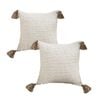 SOGA 2X 50CM Beige Textured Throw Pillows