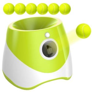 Advwin Automatic Dog Ball Launcher with 6 Tennis Balls