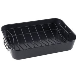 Bakers Secret Roaster Non Stick With Rack Gift Boxed Heavy Duty 38x26cm