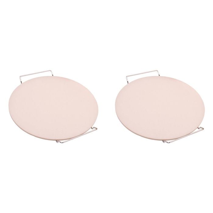 2PK Al Dente Ceramic Pizza Stone w/Rack 33cm Home Kitchen Cooking