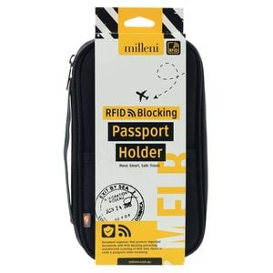 RFID Blocking Passport Holder Travel Case Cover Wallet in Black