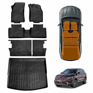 Floor Mats Boot Liner Set For Renault Koleos 2016-onwards All Weather Heavy Duty Trunk Cargo Kick Back Seat Protector Cover