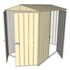Build-a-Shed 1.5 x 2.3 x 2.3m Single Hinged Side Door Gable Shed - Cream