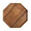 Anygleam Natural Wood Diagonal Acacia Wood Plate Serving Tray Food Kitchen Tableware