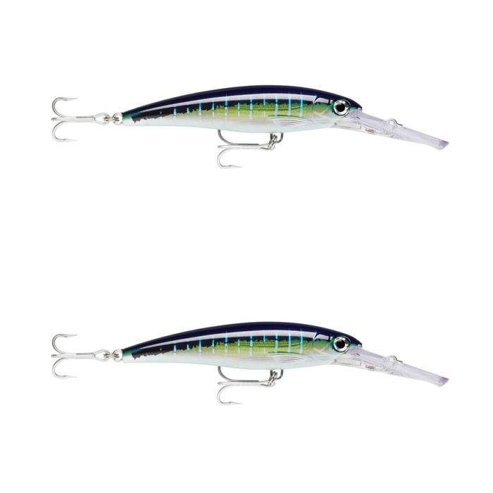 2x Rapala 11cm X Rap Magnum 10 Deep Diving Trolling Lures - Sailfish UV