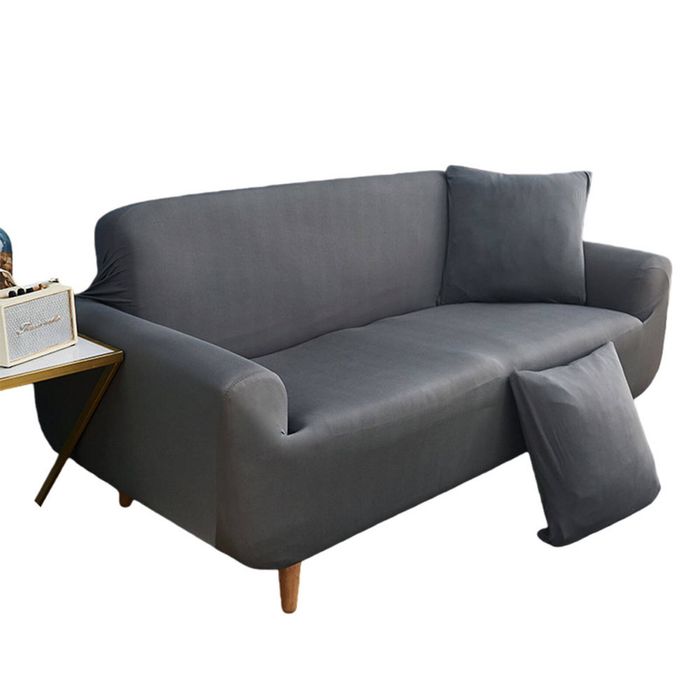 Catzon 1 Seater Stretch Sofa Cover Non-slip Polyester Printing Elastic Bottom
