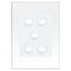 HPM VIVO 5 Gang Wall Switch - White