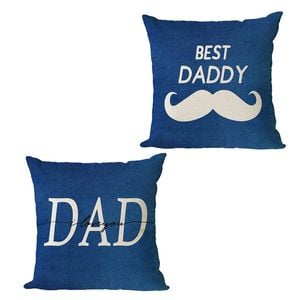 Catzon 2 Pcs Linen Throw Pillow Covers for Dear Dad Birthday Gifts for Father-Set 21