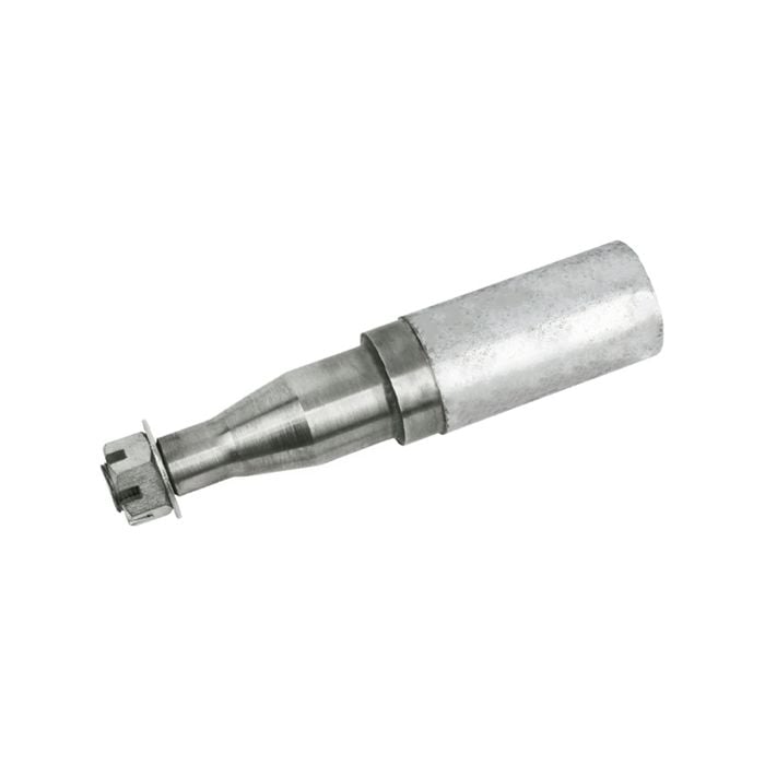Sunrise Stub Axle 39mm Round Galvanised - 10" (250mm), 45mm Sqaure - Sa45s10g