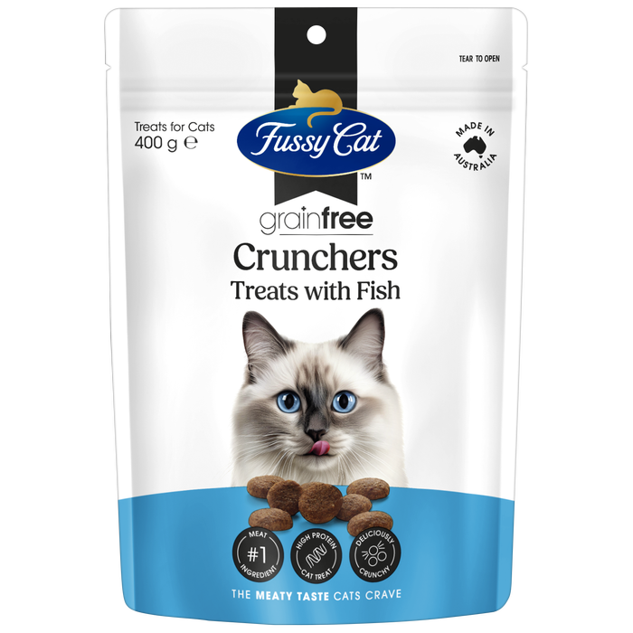 Fussy Cat 400g Fish Crunchers Cat Treats