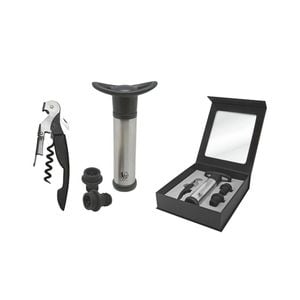 Vin Bouquet Essential Wine Set w/ Lever Corkscrew/Stopper Kitchenware Black