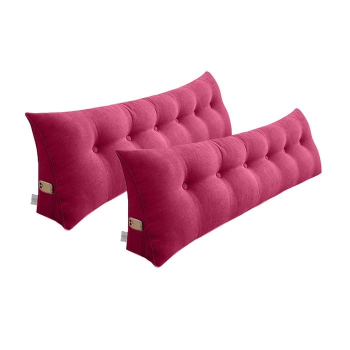 SOGA 2x 180cm Crabapple Red Wedge Pillows