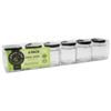 6PK Lemon & Lime Glass Hexagonal Jar 95Ml Black Lid