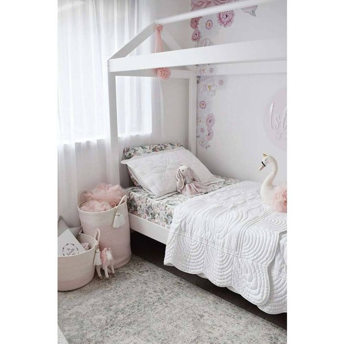 Hide & Seek Kids Hideaway Timber Kids Bed - White, Single