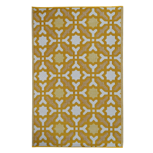 Fab Habitat 180x270cm Yellow Seville Recycled Plastic Outdoor Rug
