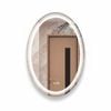P&P Silver Oval LED Bathroom Mirror Front Backlit Anti Fog Dimmable