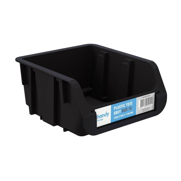 Handy Storage 109 x 60 x 119mm Grey Size 10 Plastic Tote