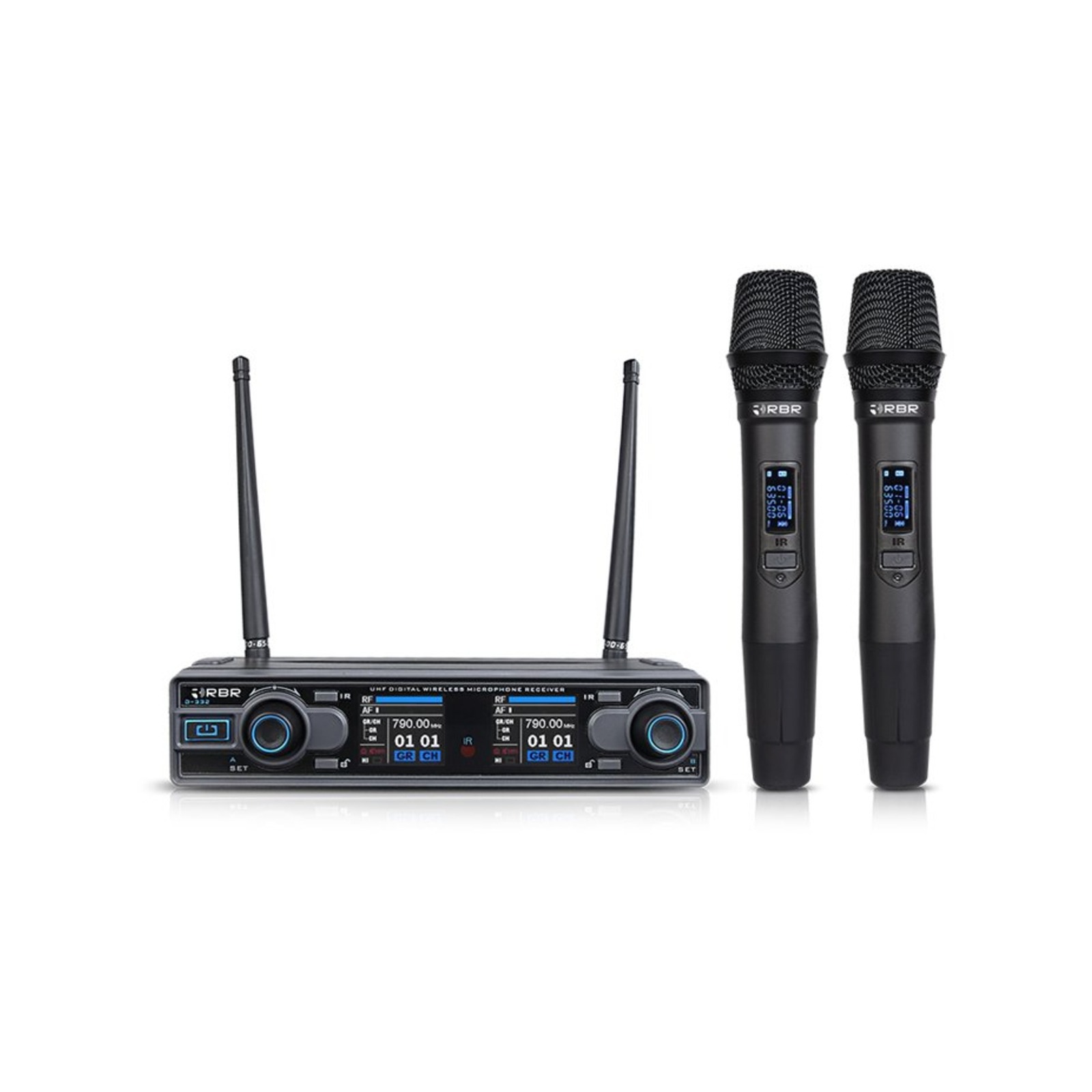 RBR D332 UHF USB Rechargeable Handheld Wireless Microphone Karaoke thumbnail 2