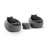 Newport Outdoor Wicker Lounge 2x Arm Chair Brushed Grey With Side Table & Denim Cushions