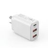 Devanti Usb C Charger 30w Fast Charger 3 Port Pd Charging Block White