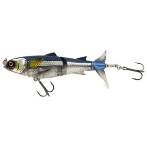 Chasebaits Lures Drunken Mullet 95mm Offset Pop Tail Fishing Lure - Blue Bait