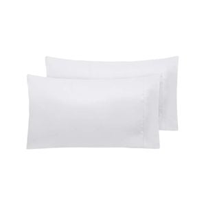 Accessorize Bedroom Collection 48cm x 73 cm White Twin Pack Satin Pillowcase