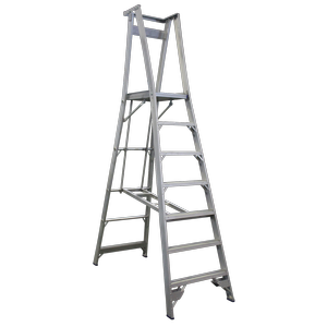 INDALEX 2.1m Industrial Aluminium 180KG Pro Series Platform Ladder