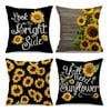 Catzon 4 Pcs Autumn Throw Pillow Covers Linen Thanksgiving Day Decor-Set 2