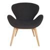 Sk Designer Living | Replica Arne Jacobsen Swan Chair | Natural Legs - Dark Grey Fabric