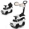 Costway Kids Licensed Mercedes Benz Ride On Push Car Sliding Stroller White