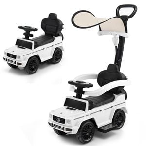 Costway Kids Licensed Mercedes Benz Ride On Push Car Sliding Stroller White