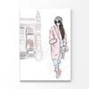 Stylish Girl with Elegant Bag Print 100% Australian Made 90x120cm (Stretched Canvas)