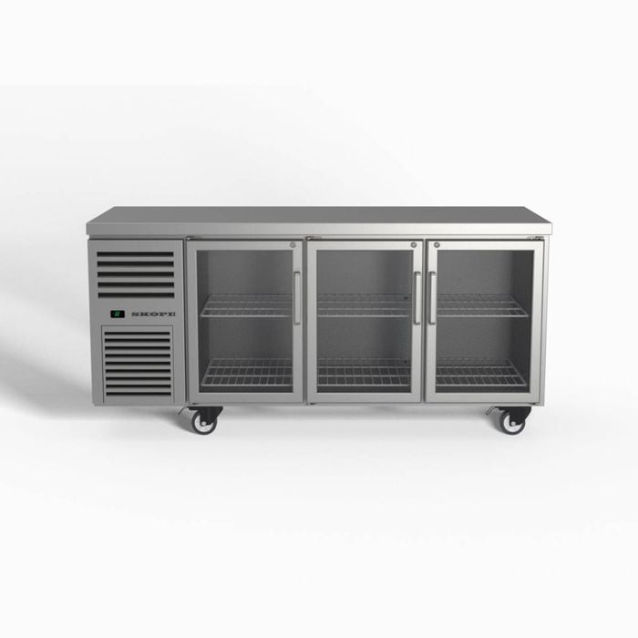 Skope Reflex 3 Glass Door Underbench Gn 1/1 Compatible Fridge - Under Bench Fridges (rf7.ubr.3.gd)