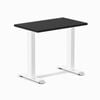 Desky Fixed Height Mini Black Desk 800x500mm White Leg