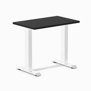 Desky Fixed Height Mini Black Desk 800x500mm White Leg