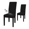 Catzon 2 Pcs Dining Chair Covers Waterproof Stretch-Black