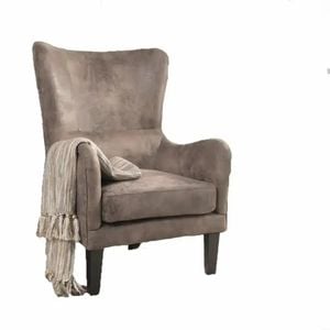 Hi-Back Lig Brown Fabric ArmChair
