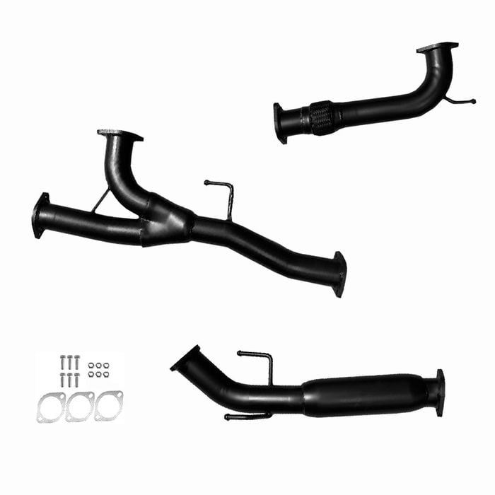 Ignite Exhausts Mid Section Replacement For Nissan Y62 Patrol Series 5 5.6l V8 3 Inch Hotdog Black Aluminised Steel