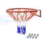 Costway Basketball Hoop Wall Mounted Basketball Ring w/Net Indoor Outdoor