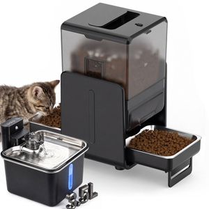 Advwin Automatic Adjustable‑Height 5L Pet Feeder & 3.5L Cordless Pet Water Dispenser
