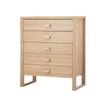 Oikiture 5 Chest Of Drawers Dresser Tallboy Storage Desk Bedroom Natural