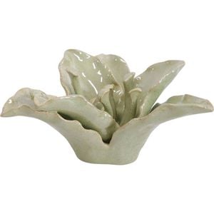 LVD Ceramic Flower Sculpture Home Decor 19x18.5cm Sage