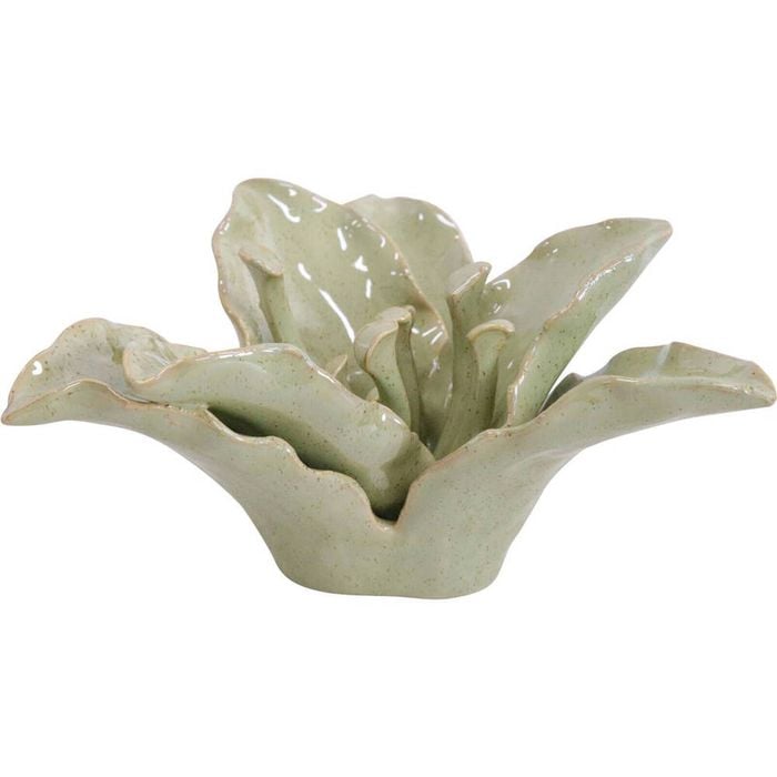 LVD Ceramic Flower Sculpture Home Decor 19x18.5cm Sage