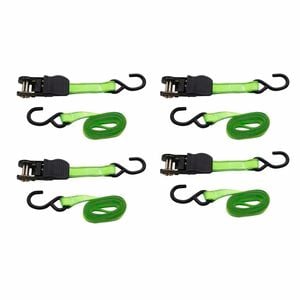 Syneco 25mm x 4.5m S Hook Ratchet Tie Down Set - 4 Pack